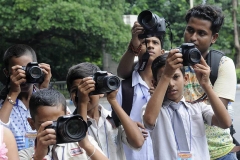 Workshop with 50 Street children on World Photography Day 2016